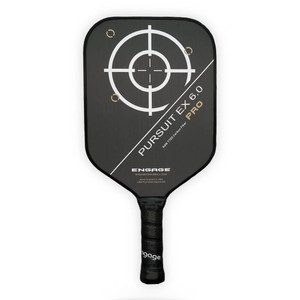Front view of the Engage Pursuit Pro EX 6.0 Raw Carbon Pickleball Paddle.