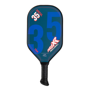 ProXR 35 Special 14 Composite Fiberglass Pickleball Paddle with the ProXR logo in the corner and large 3 and 5 printed in the center. Powerful fiberglass face and unique XR-23 angled handle add up to intense groundstrokes and put-aways.