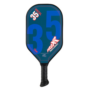 ProXR 35 Special 16 Composite Fiberglass Pickleball Paddle with the ProXR logo in the corner and large 3 and 5 printed in the center. Powerful fiberglass face and unique XR-23 angled handle add up to intense groundstrokes and put-aways.