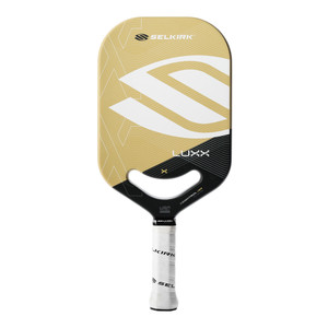 Front view of the Selkirk LUXX Control Air Invikta Pickleball Paddle, shown in Gold.
